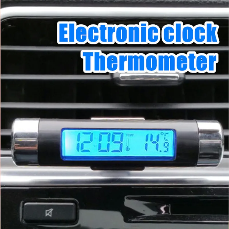 Portable 2 In 1 Car Digital LCD Clock/Temperature Display Electronic Clock Thermometer Car Digital Time Clock Car Accessory
Portable 2 In 1 Car Digital LCD Clock/Temperature Display Electronic Clock Thermometer Car Digital Time Clock Car Accessory