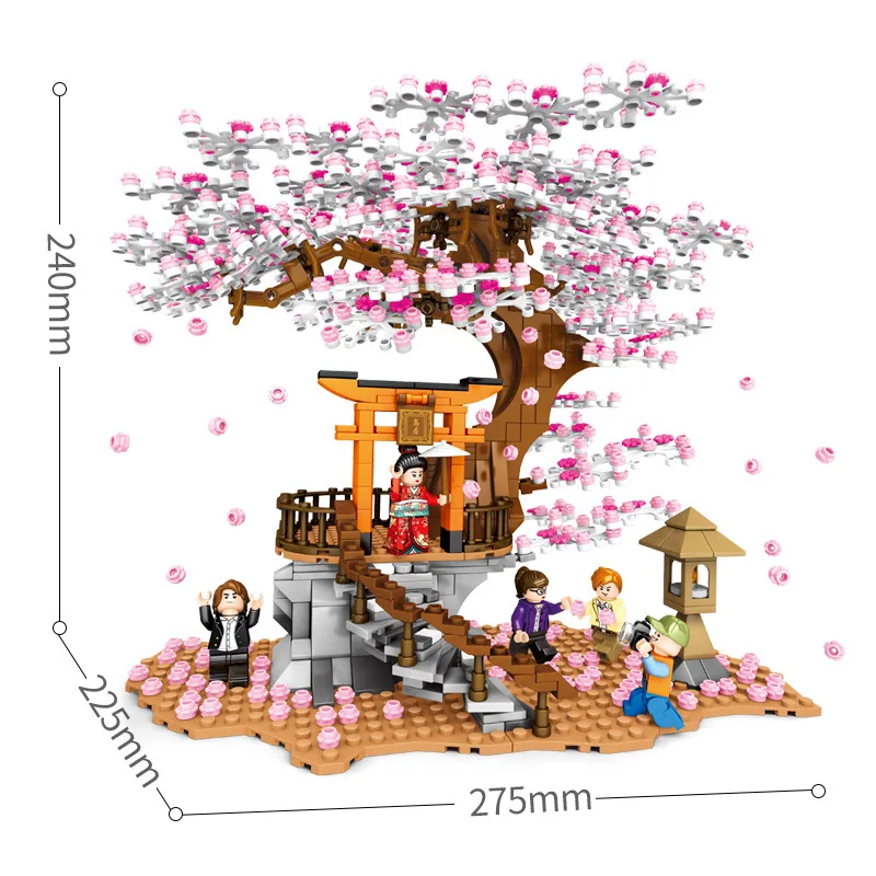 Cherry Blossom Tree Japanese street view birds mountain cherry blossom scene children adult assembly building blocks toys
Cherry Blossom Tree Japanese street view birds mountain cherry blossom scene children adult assembly building blocks toys