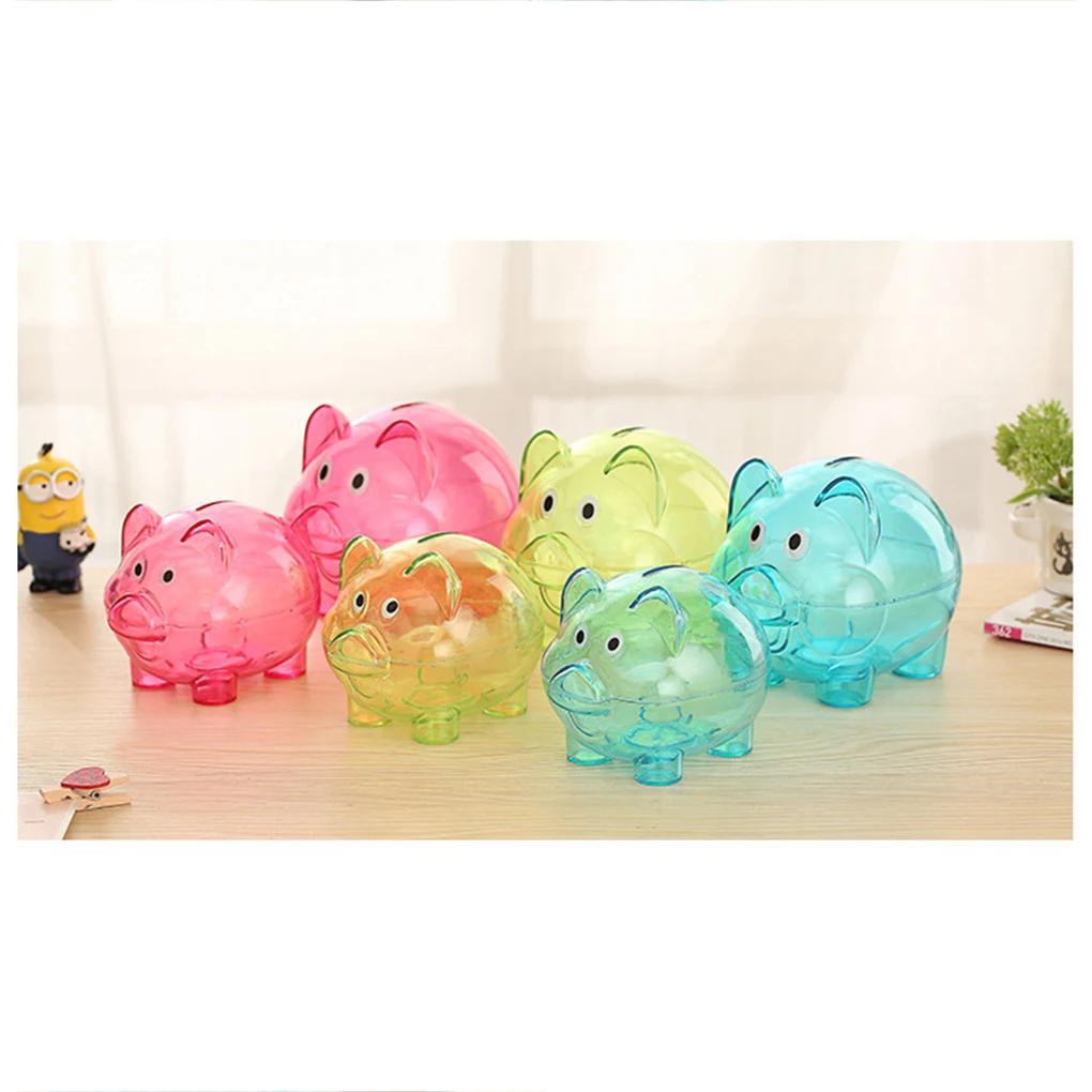 3 Colors Transparent Plastic Money Saving Box Case Coins Piggy Bank Cartoon Pig Shaped Brand New High Quality Coin Piggy Bank
3 Colors Transparent Plastic Money Saving Box Case Coins Piggy Bank Cartoon Pig Shaped Brand New High Quality Coin Piggy Bank