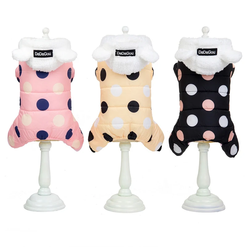 Winter Dog Hoodies Coat Polka Dot Cotton Coat Thicken Overalls Warm Clothes Puppy Pet Dog Clothing for Small Dogs Cats Chihuahua
Winter Dog Hoodies Coat Polka Dot Cotton Coat Thicken Overalls Warm Clothes Puppy Pet Dog Clothing for Small Dogs Cats Chihuahua
