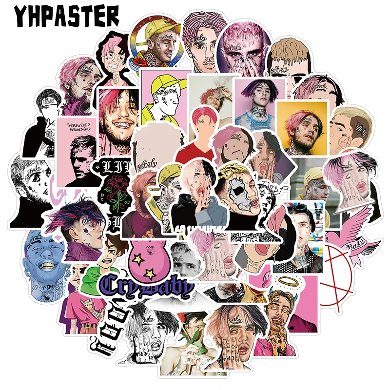 Наклейки Lil Peep Rapper для детей ПВХ наклейки ноутбука чемодана мотоцикла скейтборда