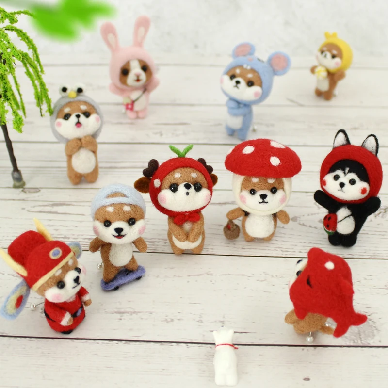 DIY Wool Felt Cartoon Shiba Inu Puppy Dog Handmade Felting Nonfinished Creative Gift Toy Animal Craft Poked Material Package Set
DIY Wool Felt Cartoon Shiba Inu Puppy Dog Handmade Felting Nonfinished Creative Gift Toy Animal Craft Poked Material Package Set