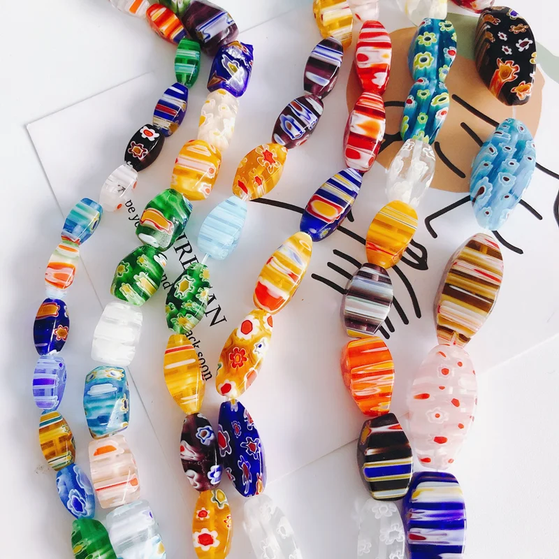 Mixed Color Plum Blossom Thousand Flowers Glass Beads Long Cut Face Handmade DIY Necklace Bracelet Material Accessories 
Mixed Color Plum Blossom Thousand Flowers Glass Beads Long Cut Face Handmade DIY Necklace Bracelet Material Accessories