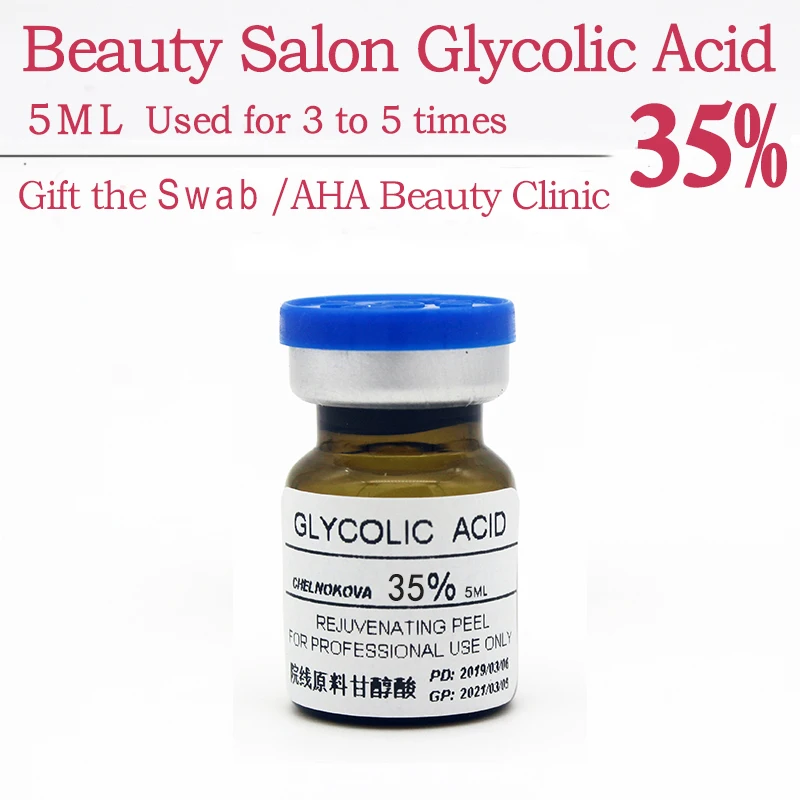 

glycolic acid 35% 5ml glicolic medicine aha skin peeler Chemical peeling acid remove acne pockmark peeling treatment,tools