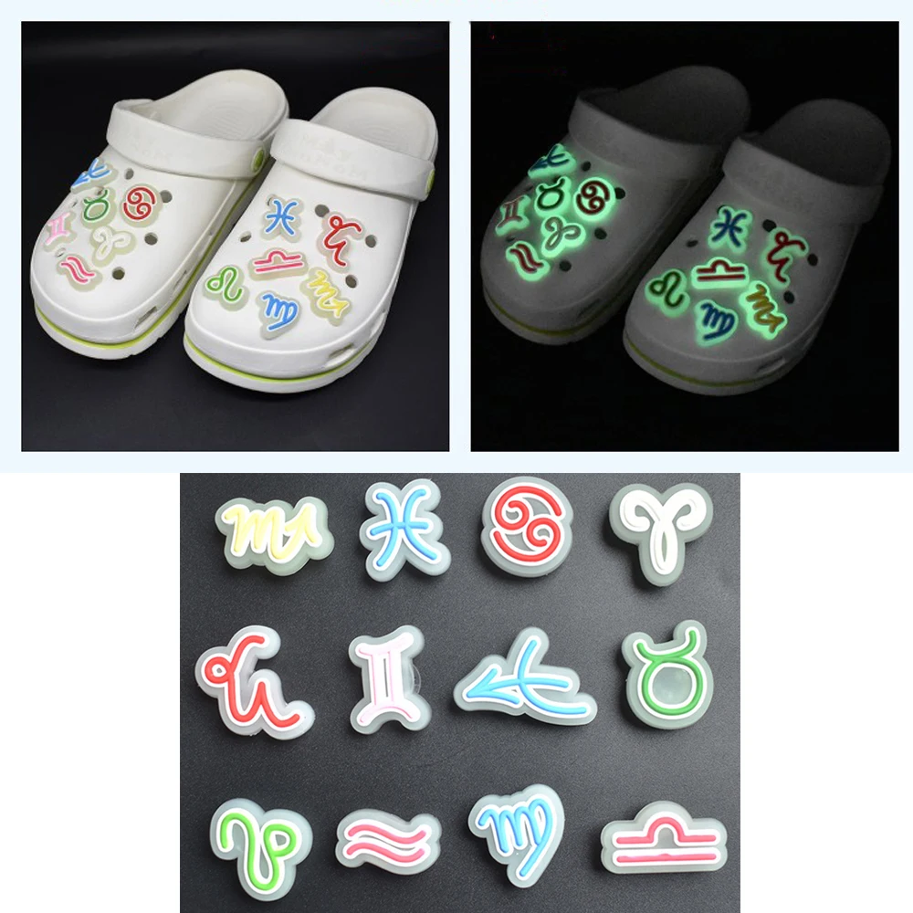12 Constellations Luminous Hole Shoe Charms For Crocs Bracelet Kids Party Gift Wrist Band Accessories Shoe Buckle Decoration Pvc
12 Constellations Luminous Hole Shoe Charms For Crocs Bracelet Kids Party Gift Wrist Band Accessories Shoe Buckle Decoration Pvc