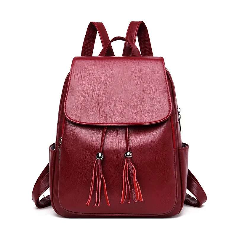 Women Quality PU Leather Backpacks Vintage Tassel Female Shoulder Bag Travel Rucksack Casual School Pack For Teenager Handbags
Women Quality PU Leather Backpacks Vintage Tassel Female Shoulder Bag Travel Rucksack Casual School Pack For Teenager Handbags