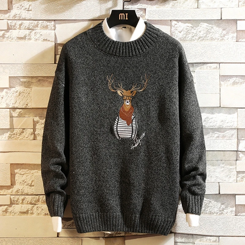 Plus velvet thick casual loose sweater Men's 2020 autumn and winter new tops Korean version of the trendy cartoon print pullover
Plus velvet thick casual loose sweater Men's 2020 autumn and winter new tops Korean version of the trendy cartoon print pullover