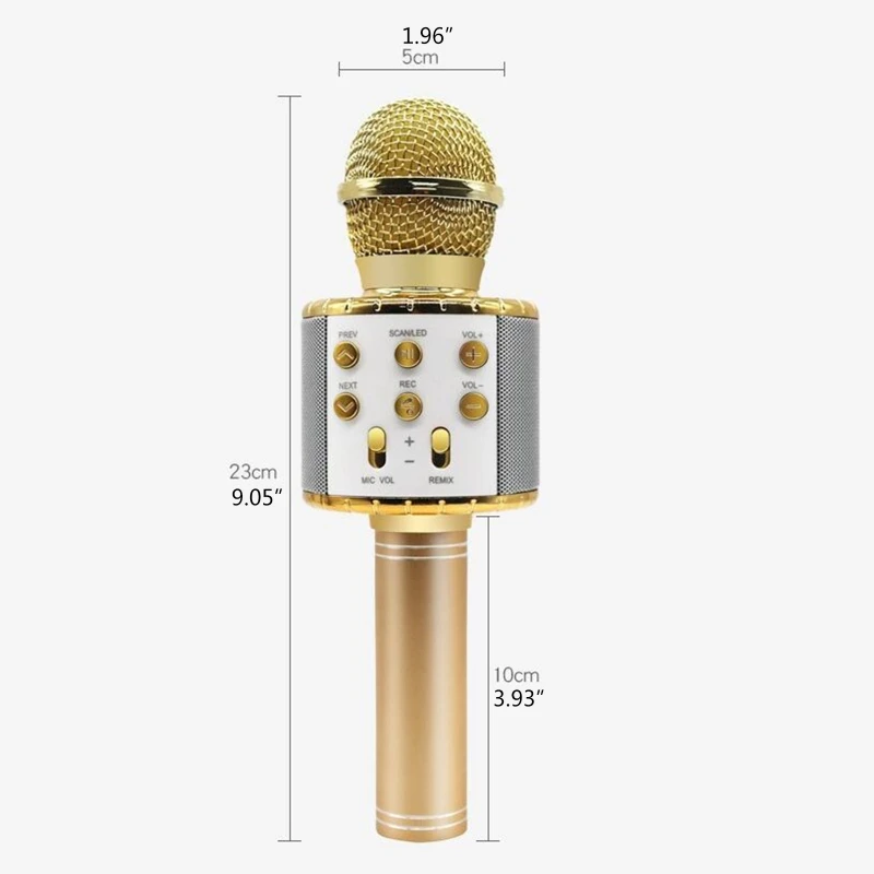 Karaoke Microphone for Kids Adults, Wireless 4 in 1 Handheld Bluetooth Microphone with LED Lights, Portable Smartphone
Karaoke Microphone for Kids Adults, Wireless 4 in 1 Handheld Bluetooth Microphone with LED Lights, Portable Smartphone