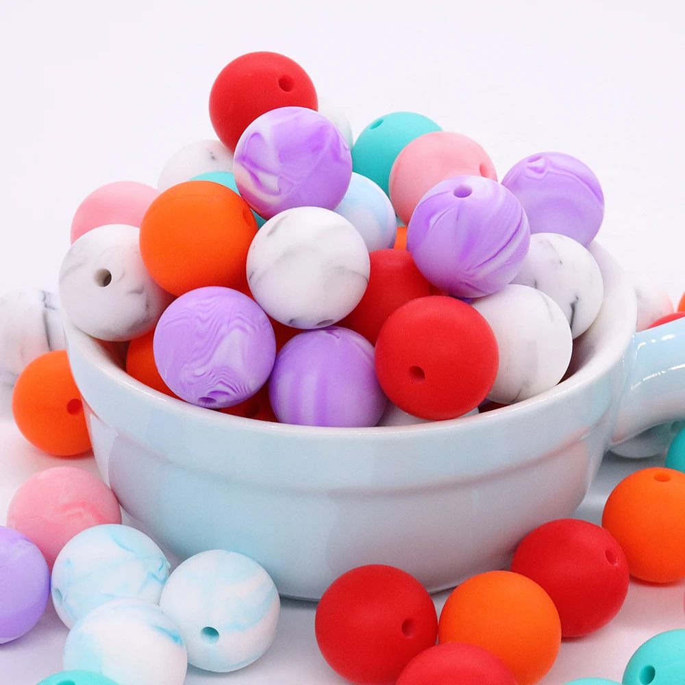 40PCS 12MM Round Beads Silicone Teether Pacifier Chain Accessories For Nuring Necknace Chewable Pendant Baby Teething Toy DIY
40PCS 12MM Round Beads Silicone Teether Pacifier Chain Accessories For Nuring Necknace Chewable Pendant Baby Teething Toy DIY