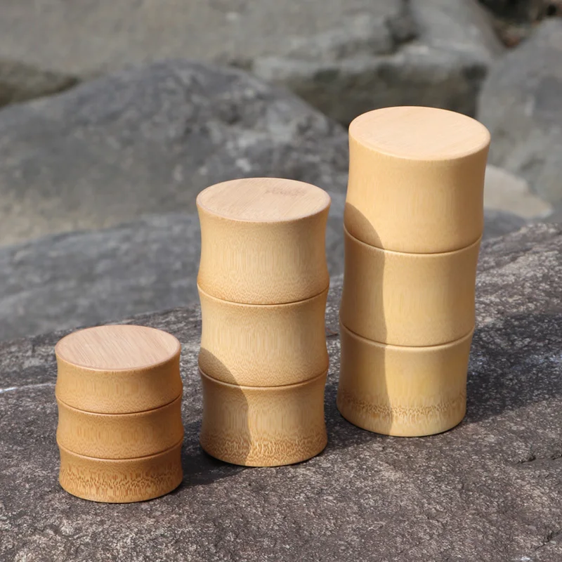 Portable bamboo small bottles storage jar for bulk products Sugar tea container case spices Sealed kitchen box for cosmetics 
Portable bamboo small bottles storage jar for bulk products Sugar tea container case spices Sealed kitchen box for cosmetics