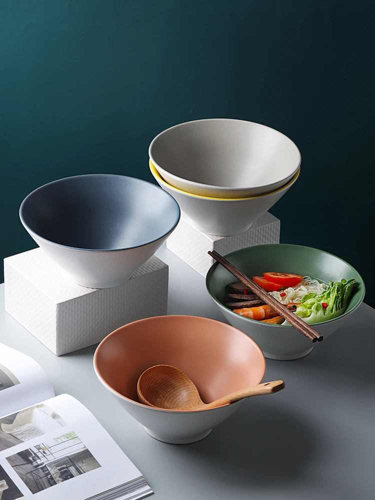 Nordic tableware ceramic ramen bowl student dormitory bowl creative personalized household rice bowl single
Nordic tableware ceramic ramen bowl student dormitory bowl creative personalized household rice bowl single