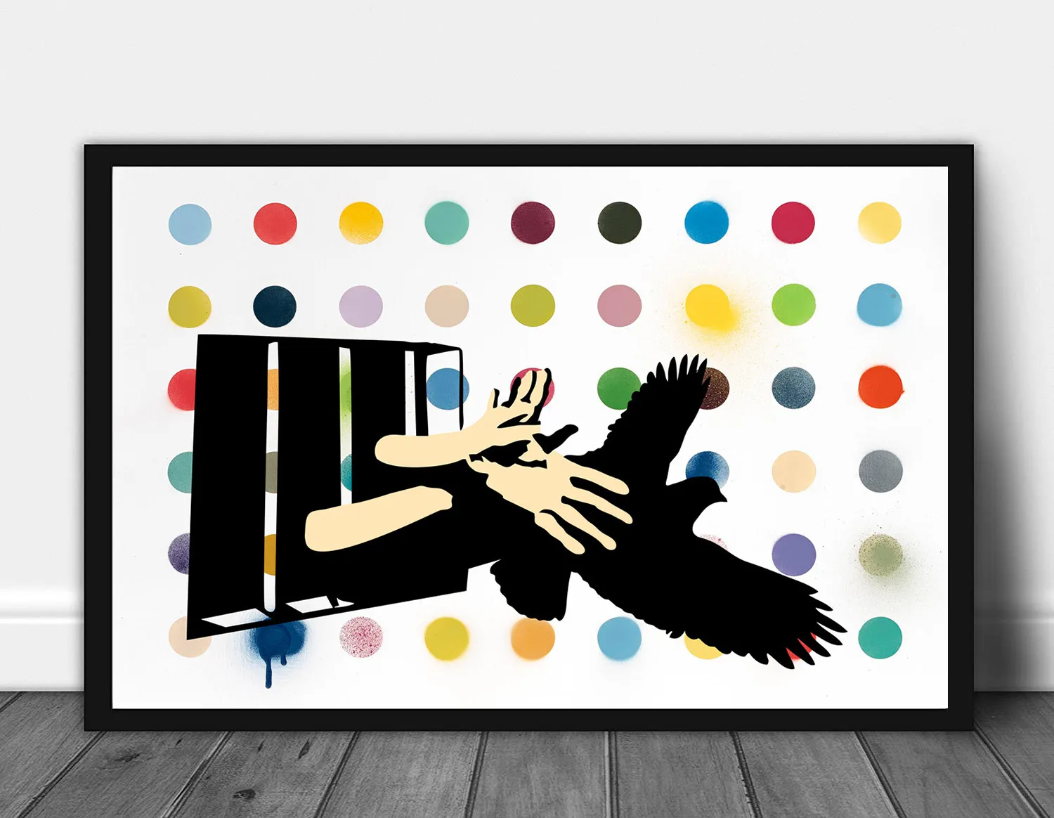 Настенный плакат Banksy с абстрактным жестом палка подходит для гостиной офиса