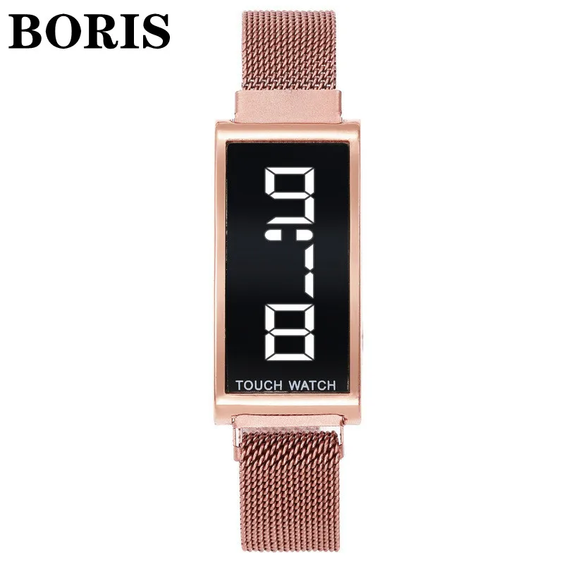 Luxury Digital Magnet Watches For Women Rose Gold Stainless Steel Dress LED Quartz Watch Female Clock Relogio Feminino Drop Ship
Luxury Digital Magnet Watches For Women Rose Gold Stainless Steel Dress LED Quartz Watch Female Clock Relogio Feminino Drop Ship