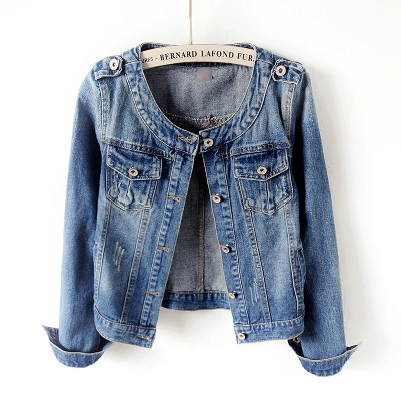 plus size jean jacket women denim jackets fall 2020 fashion cropped Round collar Long sleeve Cultivate one's morality Brief para
plus size jean jacket women denim jackets fall 2020 fashion cropped Round collar Long sleeve Cultivate one's morality Brief para
