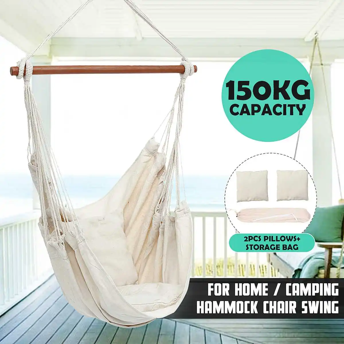 Nordic Style White Hammock Outdoor Indoor Garden Dormitory Bedroom Hanging Chair For Child Adult Swinging Single Safety Hammock
Nordic Style White Hammock Outdoor Indoor Garden Dormitory Bedroom Hanging Chair For Child Adult Swinging Single Safety Hammock