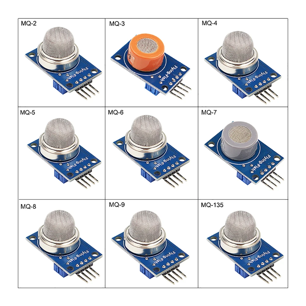 

RELKA R321 9 in 1 Gas Sensor MQ-2 MQ-3 MQ-4 MQ-5 MQ-6 MQ-7 MQ-8 MQ-9 MQ-135 Sensors Kit Module for Raspberry Pi Senor Kits