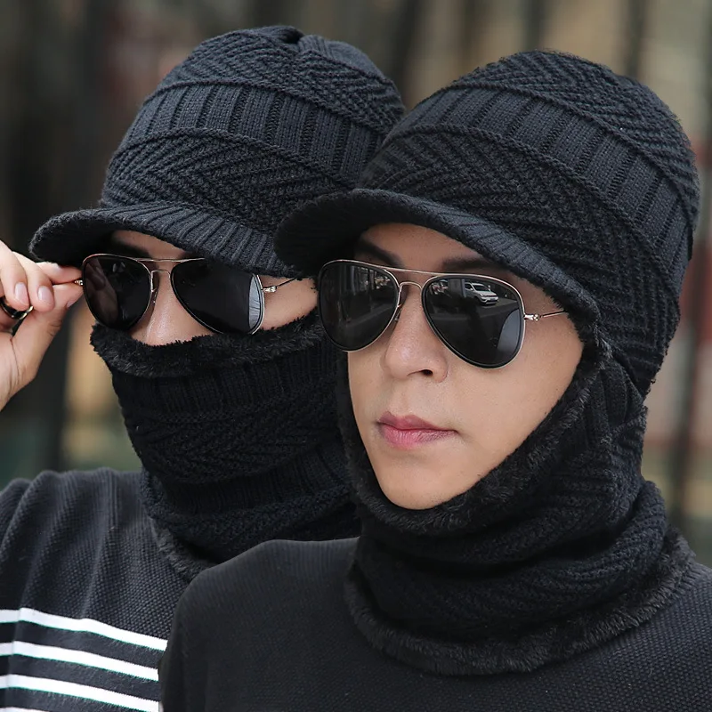 Men Coral Fleece Winter Hat Beanies Unisex Hat Scarf Warm Breathable Knitted Hat For Women Double Layers Protection Caps
Men Coral Fleece Winter Hat Beanies Unisex Hat Scarf Warm Breathable Knitted Hat For Women Double Layers Protection Caps