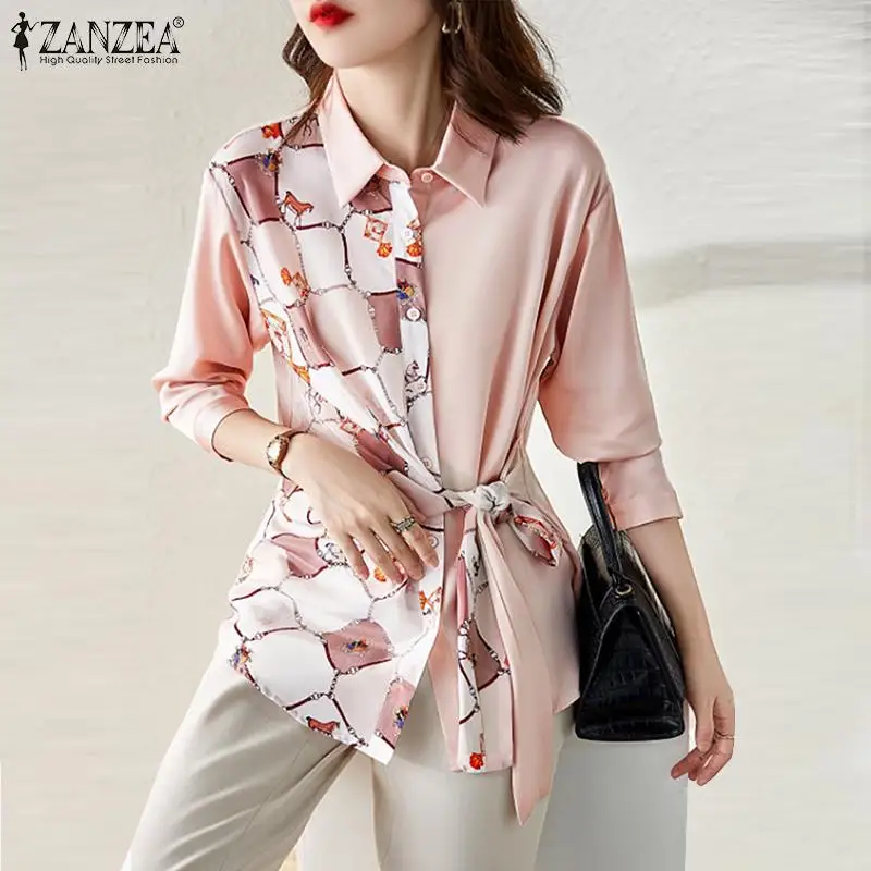 Рубашка ZANZEA Женская с длинным рукавом, стильная блузка в стиле пэчворк, с воротником с лацканами, повседневная свободная туника, топ оверсай...
Рубашка ZANZEA Женская с длинным рукавом, стильная блузка в стиле пэчворк, с воротником с лацканами, повседневная свободная туника, топ оверсай...