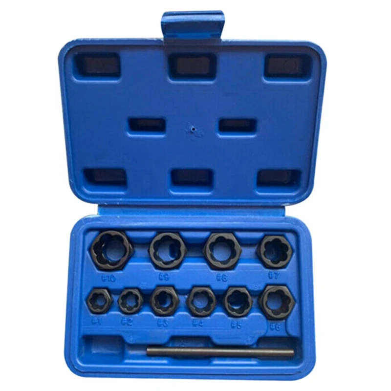 11Pcs Damaged Lug Nut and Lock Remover Twist Socket Set Screw Extractor Tools
11Pcs Damaged Lug Nut and Lock Remover Twist Socket Set Screw Extractor Tools