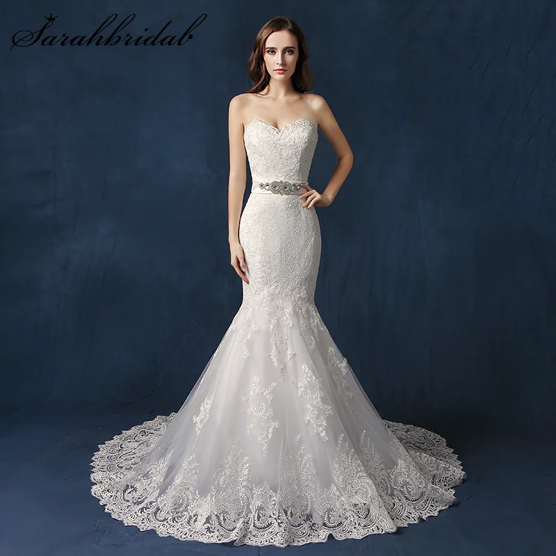Charming Wedding Dress Strapless Trumpet Button Bridal Gown Empire Beads Sashes Embroidery Sweep Train Vestido De Noiva SW088
Charming Wedding Dress Strapless Trumpet Button Bridal Gown Empire Beads Sashes Embroidery Sweep Train Vestido De Noiva SW088