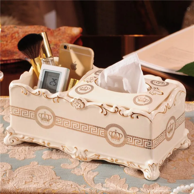 Bathroom Ceramic Tissue Box Desktop Organizer Durable Multifunctional Remote Holder Pencil Holder For Office Home Storage Box 
Bathroom Ceramic Tissue Box Desktop Organizer Durable Multifunctional Remote Holder Pencil Holder For Office Home Storage Box