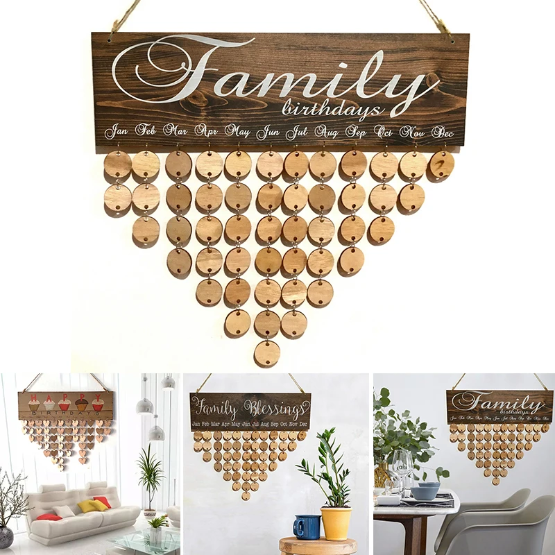 Birthday Reminder Calendar Pendant Blessing Wooden Plaque Ornament Hanging DIY Decoration Gift for Home Wall 40*12cm HK3
Birthday Reminder Calendar Pendant Blessing Wooden Plaque Ornament Hanging DIY Decoration Gift for Home Wall 40*12cm HK3