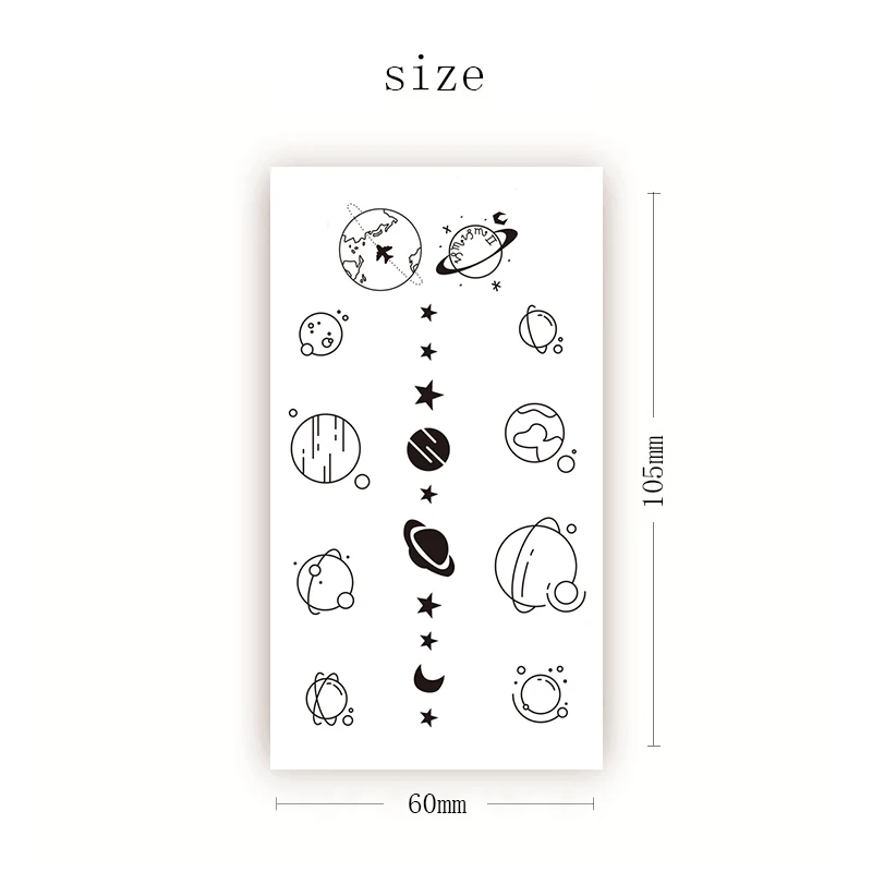 Star Universe Temporary Tattoo Sticker Watercolor Feathers Flowers Lines Fake Tattoos Waterproof Tatoos Arm Small Size Women Men
Star Universe Temporary Tattoo Sticker Watercolor Feathers Flowers Lines Fake Tattoos Waterproof Tatoos Arm Small Size Women Men