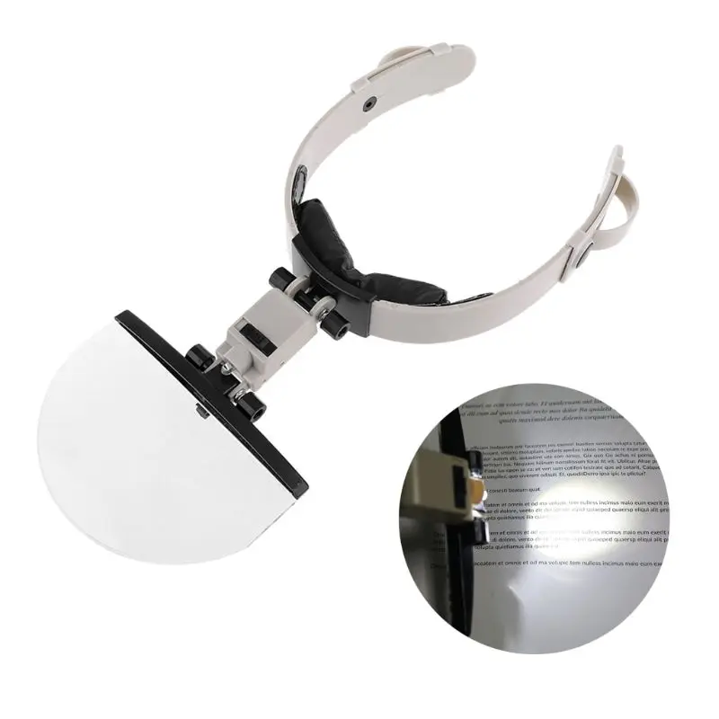 Large Lens Head Wearing Magnifying Glass with LED Illuminated Hand Free Reading Magnifier 2X 3.5X 4.5X 5.5X f/ Collection Stamp
Large Lens Head Wearing Magnifying Glass with LED Illuminated Hand Free Reading Magnifier 2X 3.5X 4.5X 5.5X f/ Collection Stamp