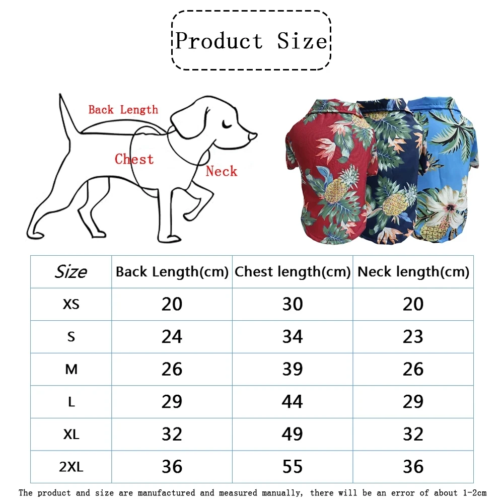 Hawaiian Style Dog Clothes French Bulldog Pet Clothes Summer Pet Clothing for Small Medium Dogs Puppy Chihuahua Ropa Perro Pug 
Hawaiian Style Dog Clothes French Bulldog Pet Clothes Summer Pet Clothing for Small Medium Dogs Puppy Chihuahua Ropa Perro Pug