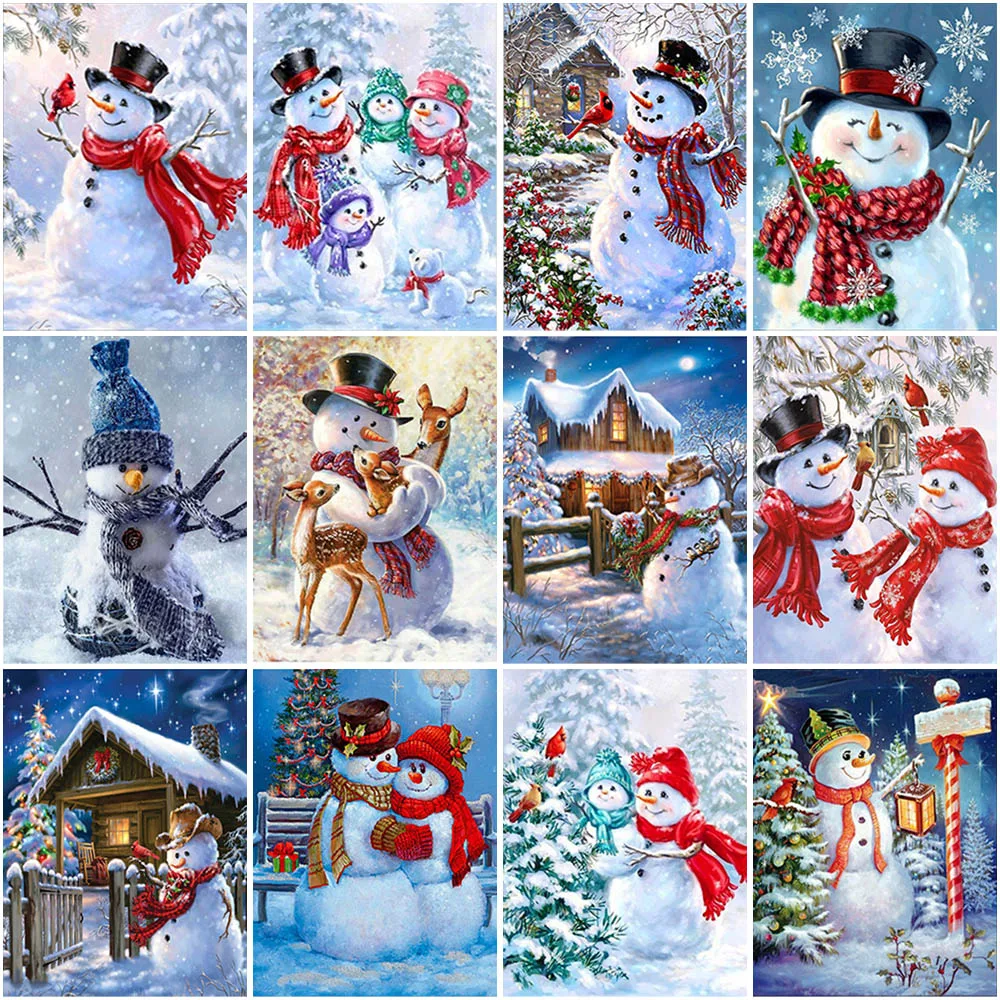 DIY Snowman 5D Diamond Painting Full Round Rhinestones Christmas Gift Diamond Embroidery Cross Stitch Kits Snow Scenery 
DIY Snowman 5D Diamond Painting Full Round Rhinestones Christmas Gift Diamond Embroidery Cross Stitch Kits Snow Scenery