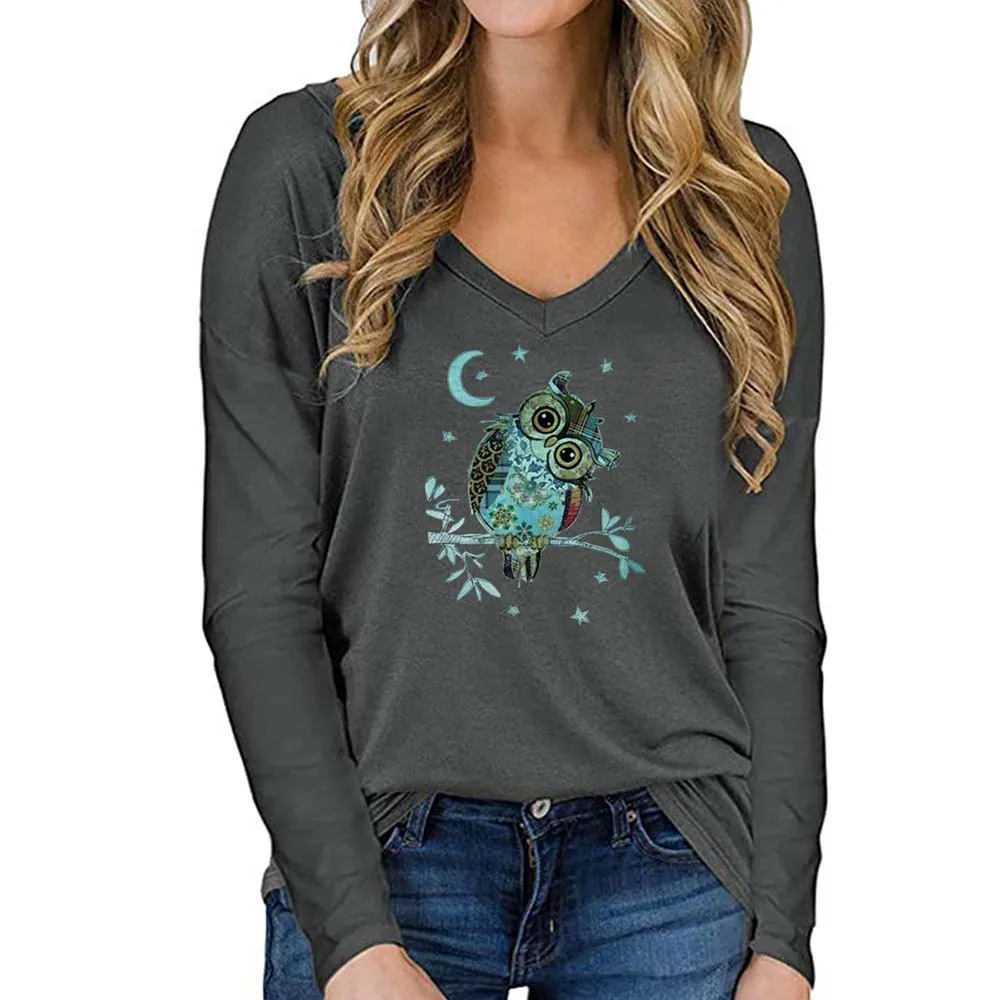 Woman T shirts Animal Printed V-neck Long Sleeve Printed T-shirt for Women 2020 Casual Loose Tee Top Long Sleeve Autumn Tops
Woman T shirts Animal Printed V-neck Long Sleeve Printed T-shirt for Women 2020 Casual Loose Tee Top Long Sleeve Autumn Tops