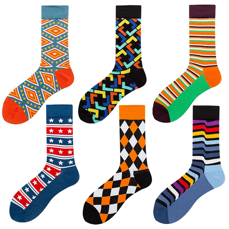 Men Happy Socks Woman Personality Painting Retro Design Striped Geometric Embroidery Skateboard Harajuku Male Funny Socks
Men Happy Socks Woman Personality Painting Retro Design Striped Geometric Embroidery Skateboard Harajuku Male Funny Socks