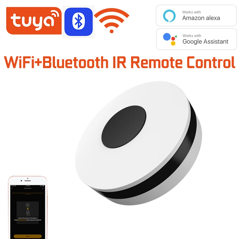 Умный ИК-пульт ДУ Tuya, Wi-Fi + 433 + Bluetooth 
Умный ИК-пульт ДУ Tuya, Wi-Fi + 433 + Bluetooth