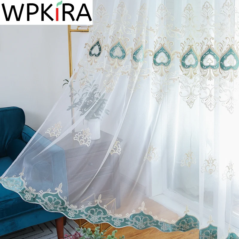 High End Blue Hearted Embroidered Sheer Curtain for Girls Bedroom Luxury Elegant Embroidered Tulle Curtain French Window AD773E
High End Blue Hearted Embroidered Sheer Curtain for Girls Bedroom Luxury Elegant Embroidered Tulle Curtain French Window AD773E
