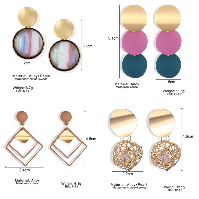 Women Geometric Drop Earrings Fashion Jewelry 2020 Korean Style Statement Dangle Pendientes Earring Brincos
Women Geometric Drop Earrings Fashion Jewelry 2020 Korean Style Statement Dangle Pendientes Earring Brincos