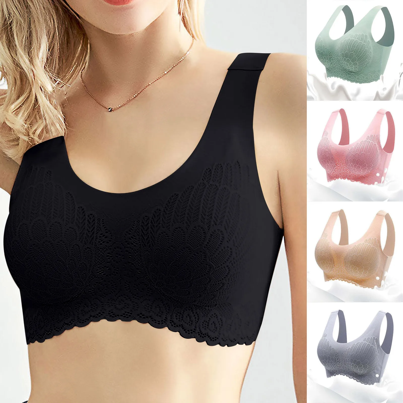 Woman Fashion Sexy Top Bra No rims Underwears Base Vest Style Sports Base Plus Size Underwears Intimates For ladies корсет#g
Woman Fashion Sexy Top Bra No rims Underwears Base Vest Style Sports Base Plus Size Underwears Intimates For ladies корсет#g
