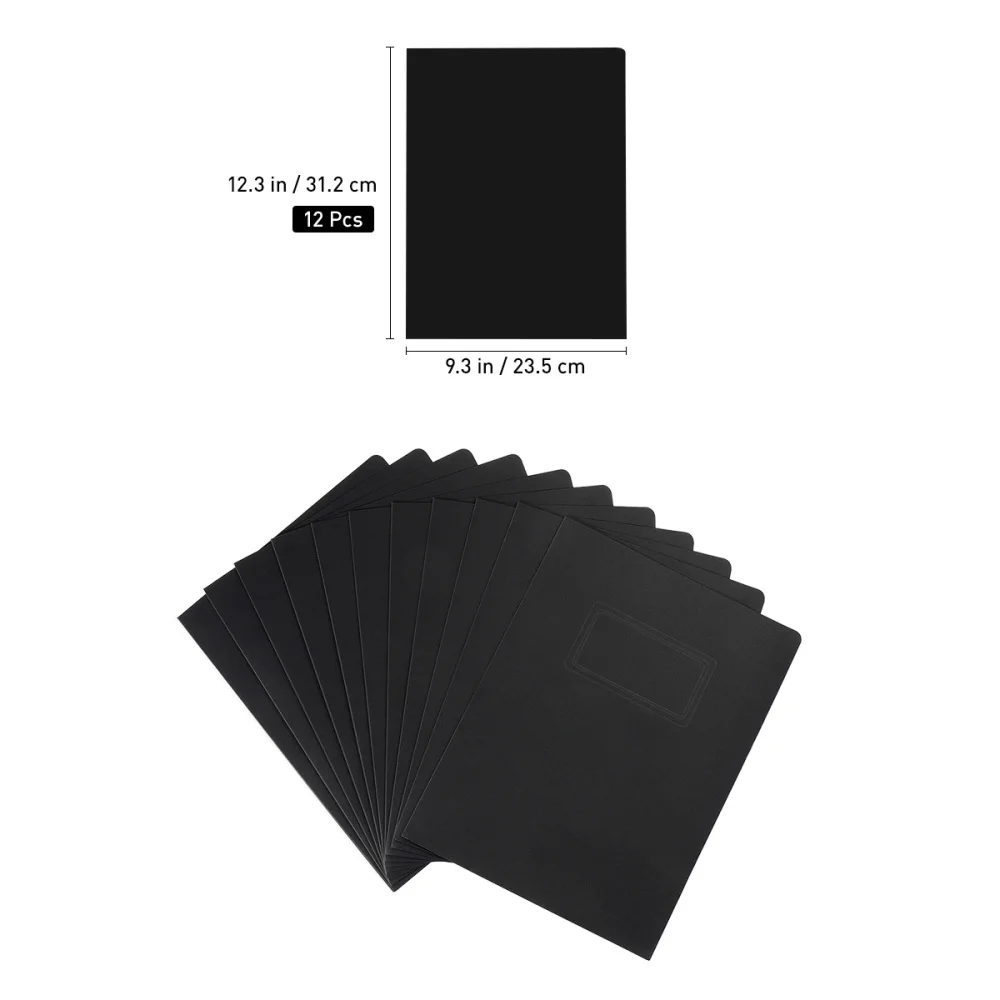 12PCS A4 2Pockets Kraft Paper File Folder Holder Document Folder Office Project File Presentation Folder (Black)
12PCS A4 2Pockets Kraft Paper File Folder Holder Document Folder Office Project File Presentation Folder (Black)