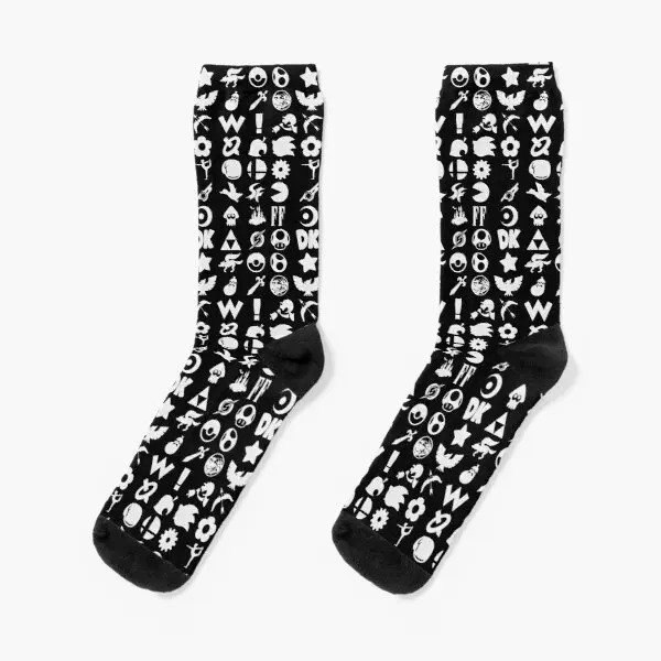 Спортивные короткие хлопковые носки с логотипами черным рисунком | Женская