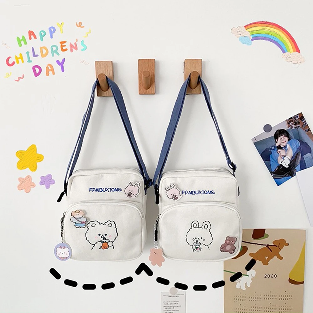 Female Shoulder Messenger Bag Designer Multi Layers Lady Canvas Cartoon Printing Purse Cartoon Pattern Casual Handbag
Female Shoulder Messenger Bag Designer Multi Layers Lady Canvas Cartoon Printing Purse Cartoon Pattern Casual Handbag