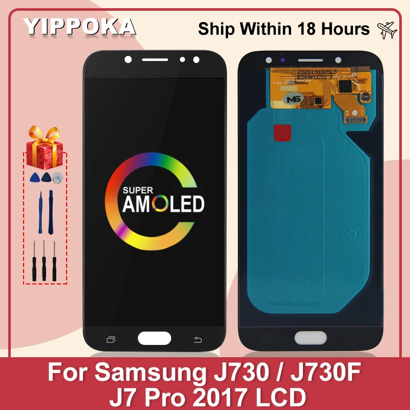ЖК-дисплей Super Amoled J730FN/DS для Samsung Galaxy J7 Pro 2017 J730 J730F, ЖК-дисплей и сенсорный экран, дигитайзер, запасные части
ЖК-дисплей Super Amoled J730FN/DS для Samsung Galaxy J7 Pro 2017 J730 J730F, ЖК-дисплей и сенсорный экран, дигитайзер, запасные части