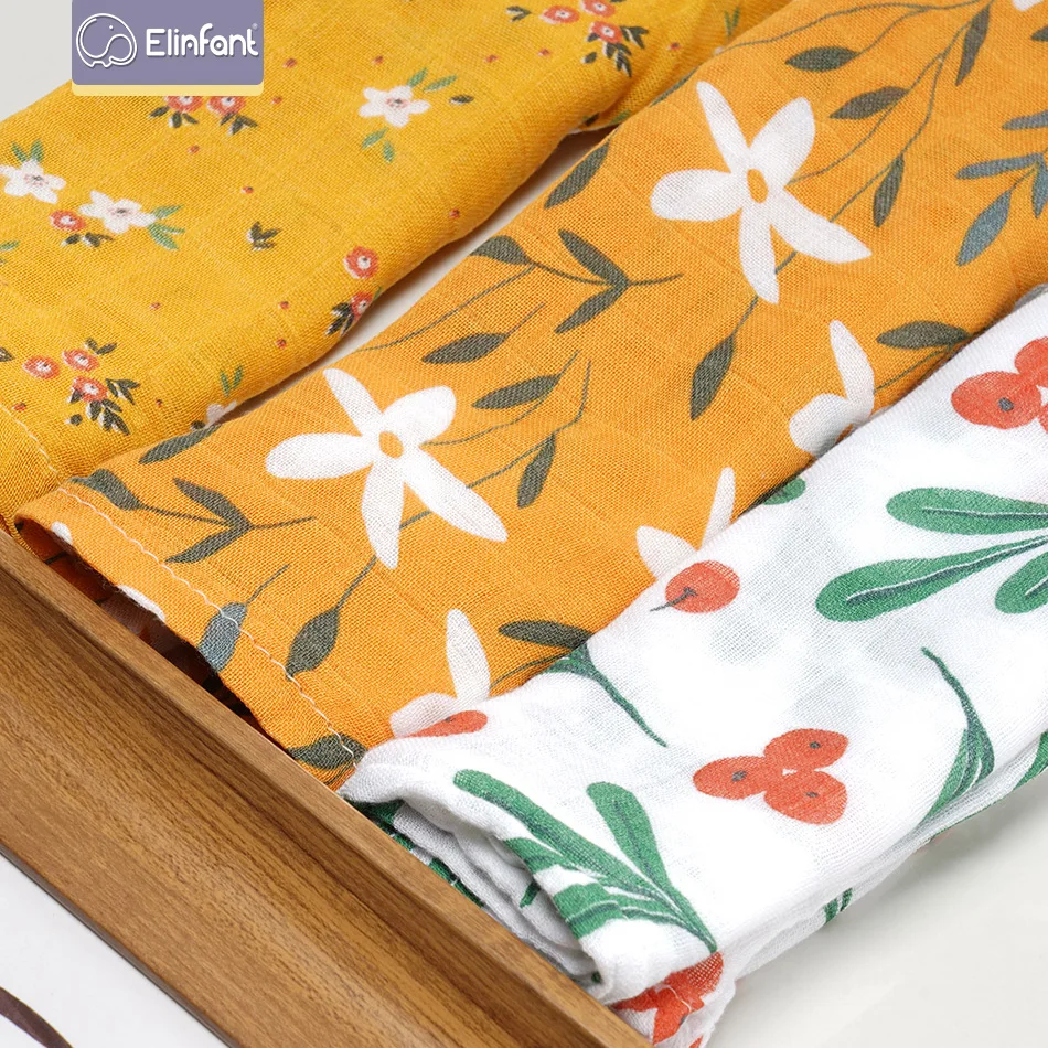 Elinfant 3pcs set newborn baby bath towel baby warp bamboo cotton soft print color muslin swaddle blanket
Elinfant 3pcs set newborn baby bath towel baby warp bamboo cotton soft print color muslin swaddle blanket