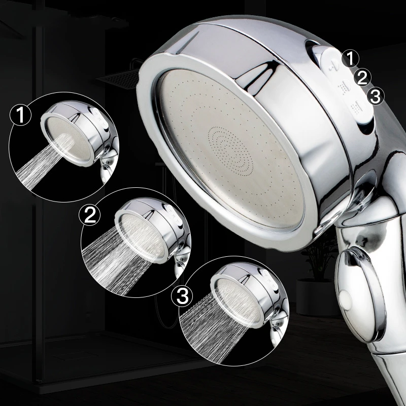 New Arrival 3 Modes Adjustable SPA Massage Stop Button Bathroom Shower Head High Pressure Anion Filter Rainfal Shower Nozzle
New Arrival 3 Modes Adjustable SPA Massage Stop Button Bathroom Shower Head High Pressure Anion Filter Rainfal Shower Nozzle