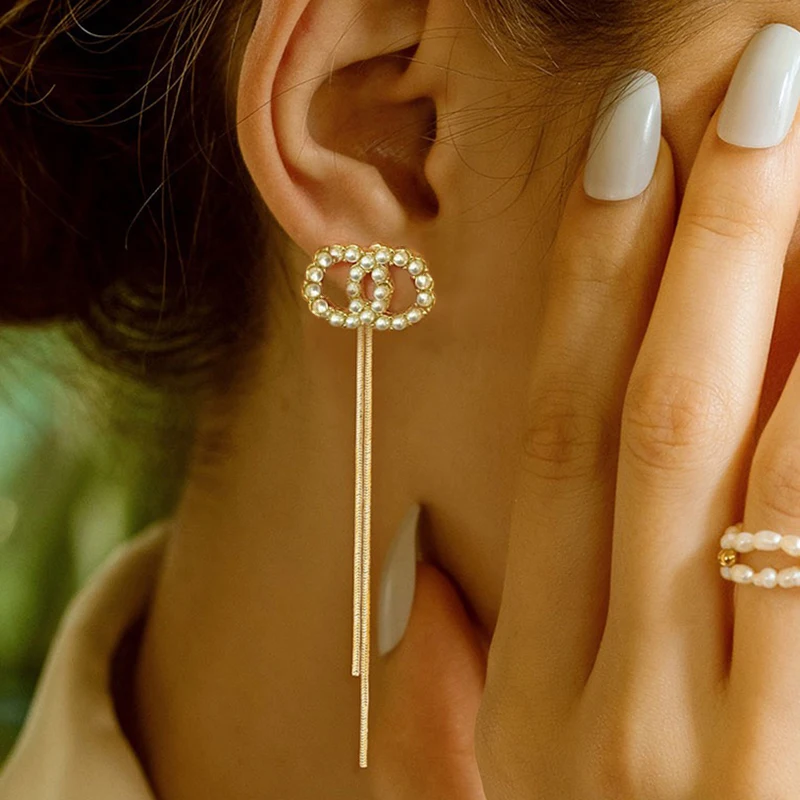 Long Tassel Drop Earrings for Women Gold Color 2021 Fashion Circle Hanging Earrings Summer Jewelry Girls Party Gift 
Long Tassel Drop Earrings for Women Gold Color 2021 Fashion Circle Hanging Earrings Summer Jewelry Girls Party Gift