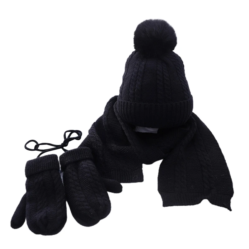 3Pcs Kids Baby Winter Warm Beanie Hat Long Scarf Gloves Set Cable Knit Solid Color Plush Lined Pompom Skull Cap 1-6 Year
3Pcs Kids Baby Winter Warm Beanie Hat Long Scarf Gloves Set Cable Knit Solid Color Plush Lined Pompom Skull Cap 1-6 Year
