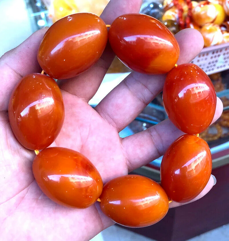 Huge 28x40mm BEAUTIFUL RED BALTIC AMBER old Beeswax Drum bead Bracelet+Certificate
Huge 28x40mm BEAUTIFUL RED BALTIC AMBER old Beeswax Drum bead Bracelet+Certificate