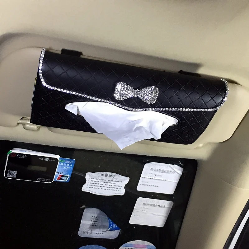 Rhinestone Crystal Car Tissue Box Towel Sets Car Sun Visor Tissue Box Holder Auto Interior Storage Decoration Car Accessories
Rhinestone Crystal Car Tissue Box Towel Sets Car Sun Visor Tissue Box Holder Auto Interior Storage Decoration Car Accessories