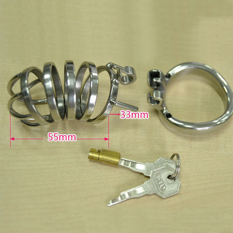 Metal Cock Rings Male Chastity Cage Penis Lock Cbt BDSM Stainless Steel Cages Devices Sex Toys For Men CB6000 | Красота и здоровье