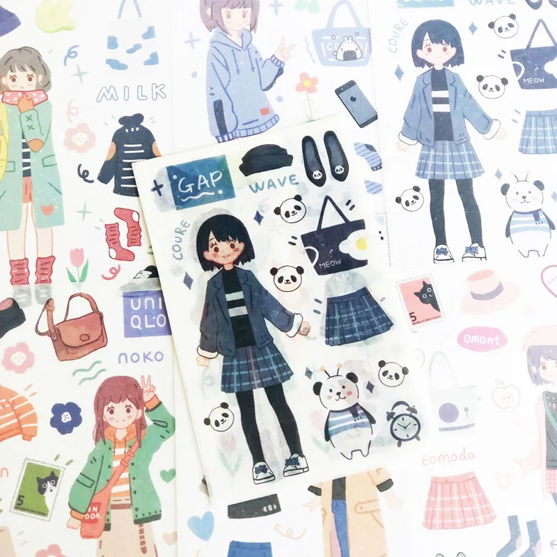 6 Sheets/Pack Lovely Girls Dress Up DIY Decorative Stickers Diary Notebook Decoration
6 Sheets/Pack Lovely Girls Dress Up DIY Decorative Stickers Diary Notebook Decoration