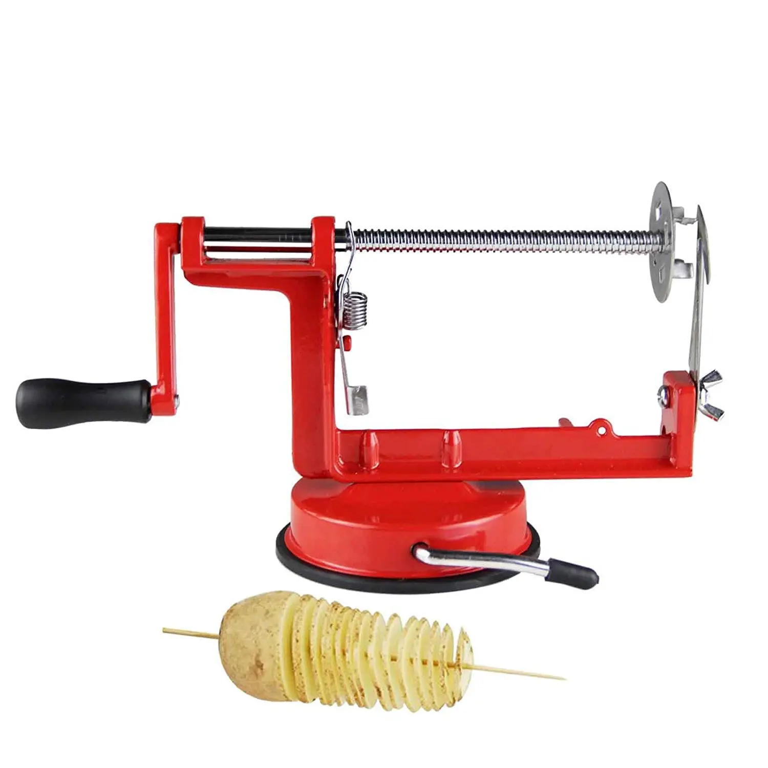 Spiral Chips Twisted Tornado Potato Slicer Vegetable Fruit Cucumber Cutter Manual Potato Tower Making Machine
Spiral Chips Twisted Tornado Potato Slicer Vegetable Fruit Cucumber Cutter Manual Potato Tower Making Machine