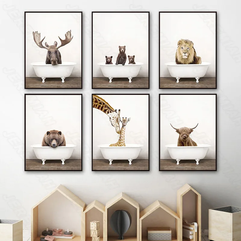 Small Animal Sitting In The Bathtub Poster Nordic Style Wall Art Canvas Print Painting Modern Living Room Decoration
Small Animal Sitting In The Bathtub Poster Nordic Style Wall Art Canvas Print Painting Modern Living Room Decoration